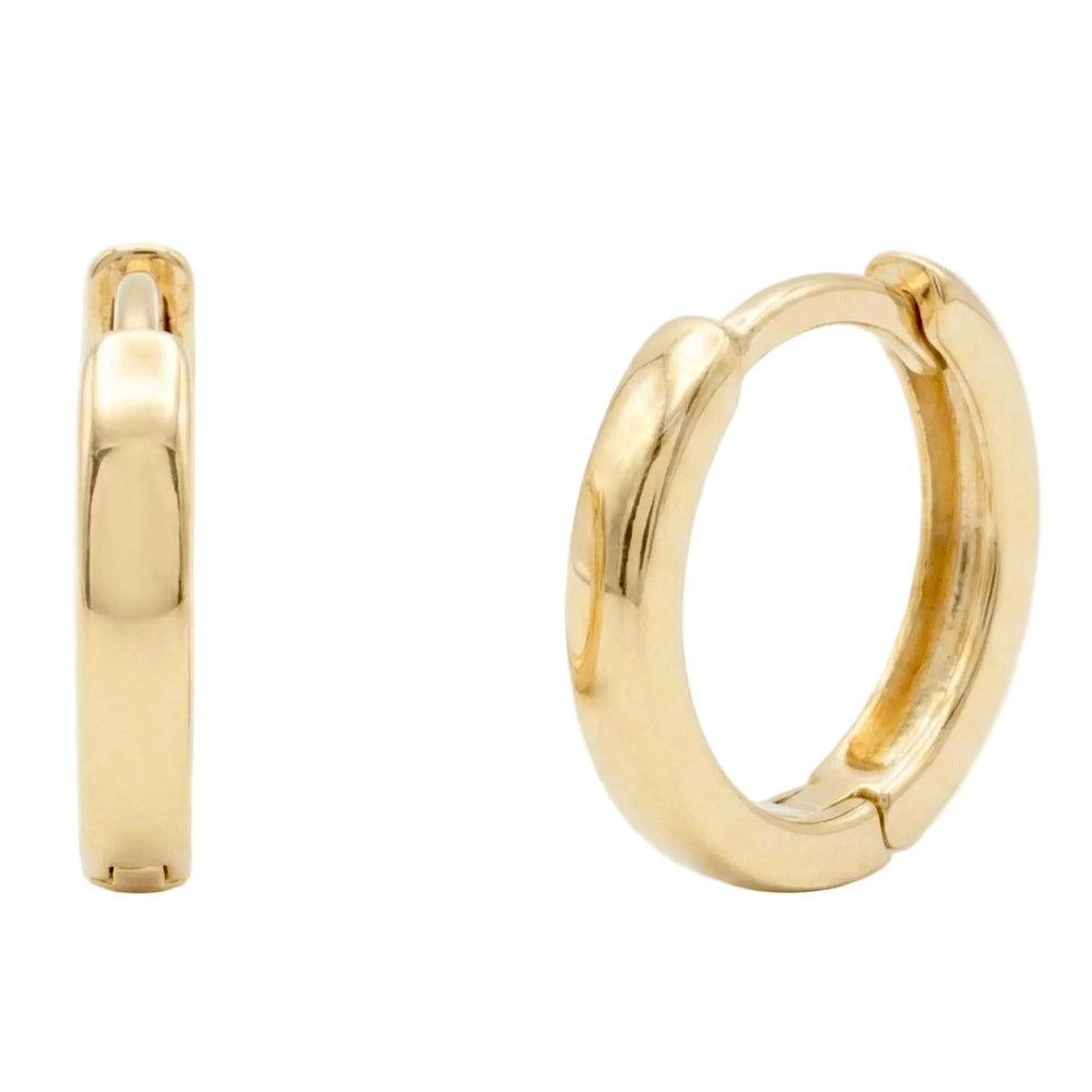 18K Yellow Gold Circle Hoop Earring