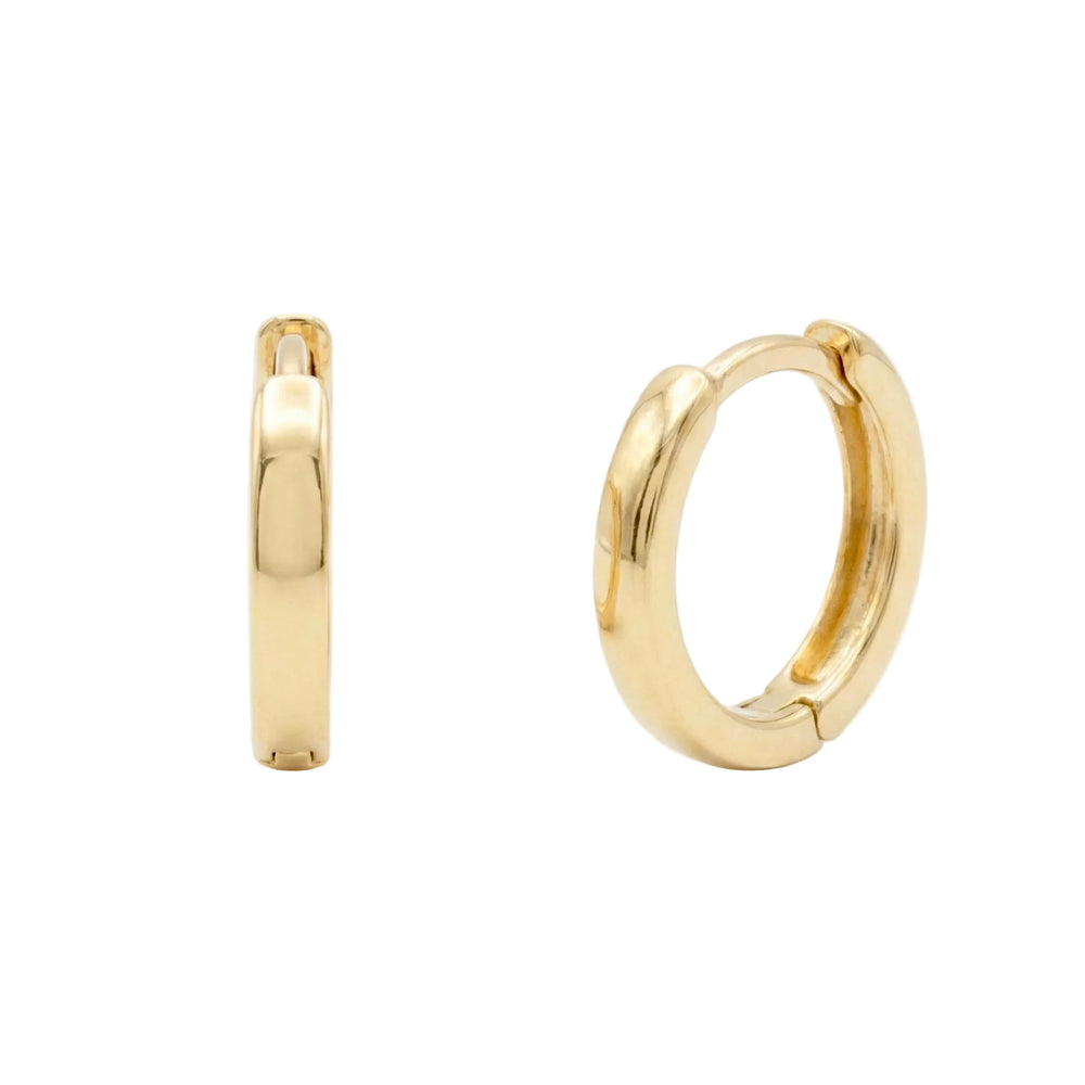 18K Yellow Gold Circle Hoop Earring