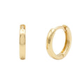 18K Yellow Gold Circle Hoop Earrings