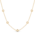 18K Yellow Gold Circle Chain Necklace
