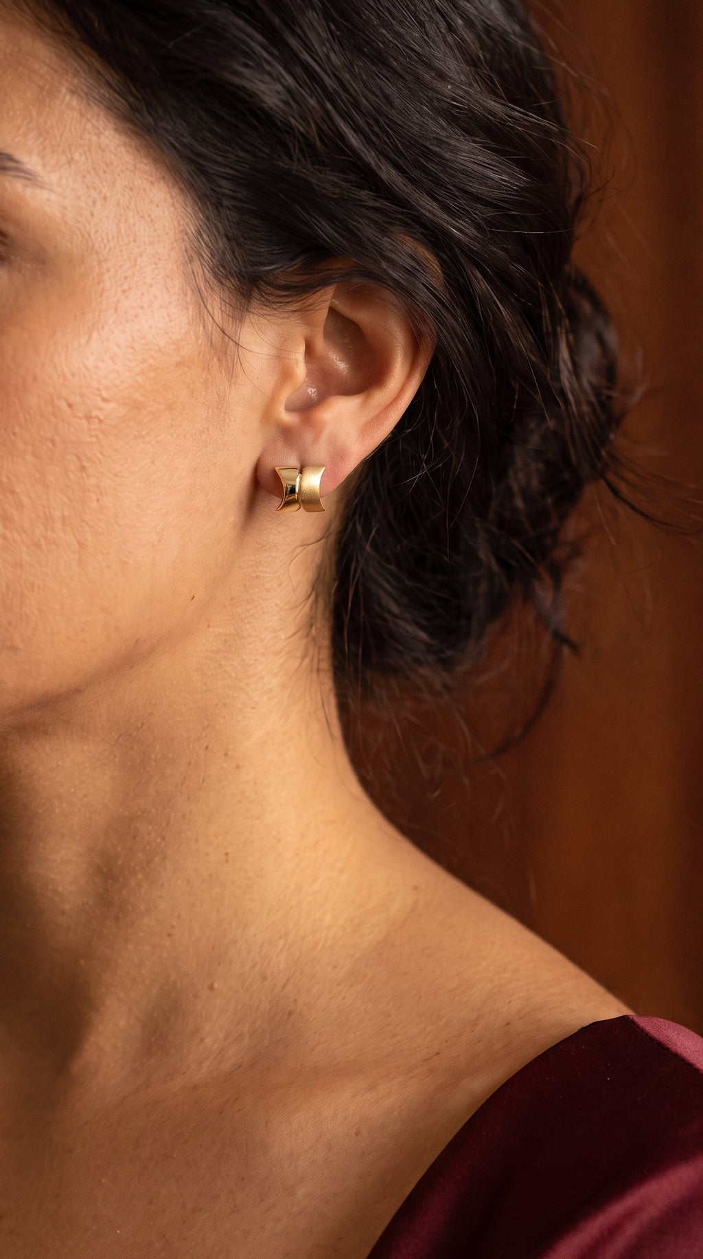 18K Yellow Gold Stud Earrings