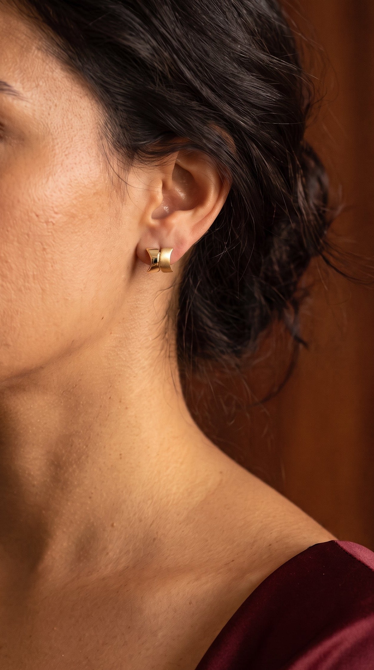 18K Yellow Gold Stud Earrings
