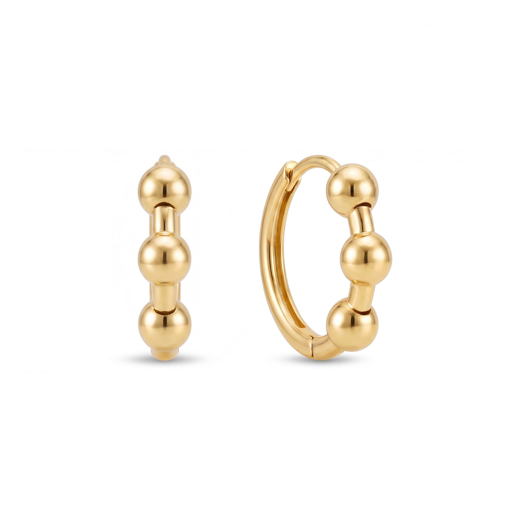 18K Yellow Gold Circle Hoop Earring