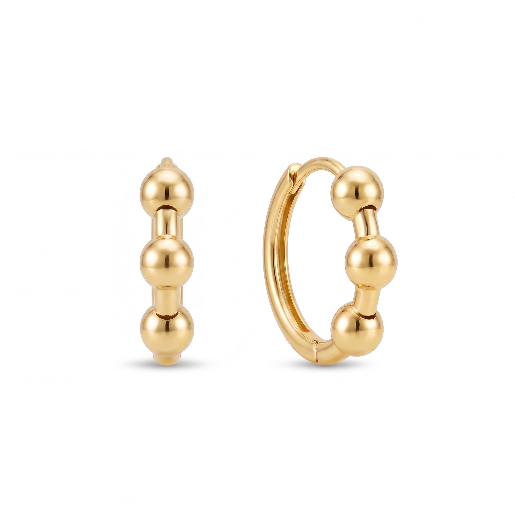 18K Yellow Gold Circle Hoop Earring