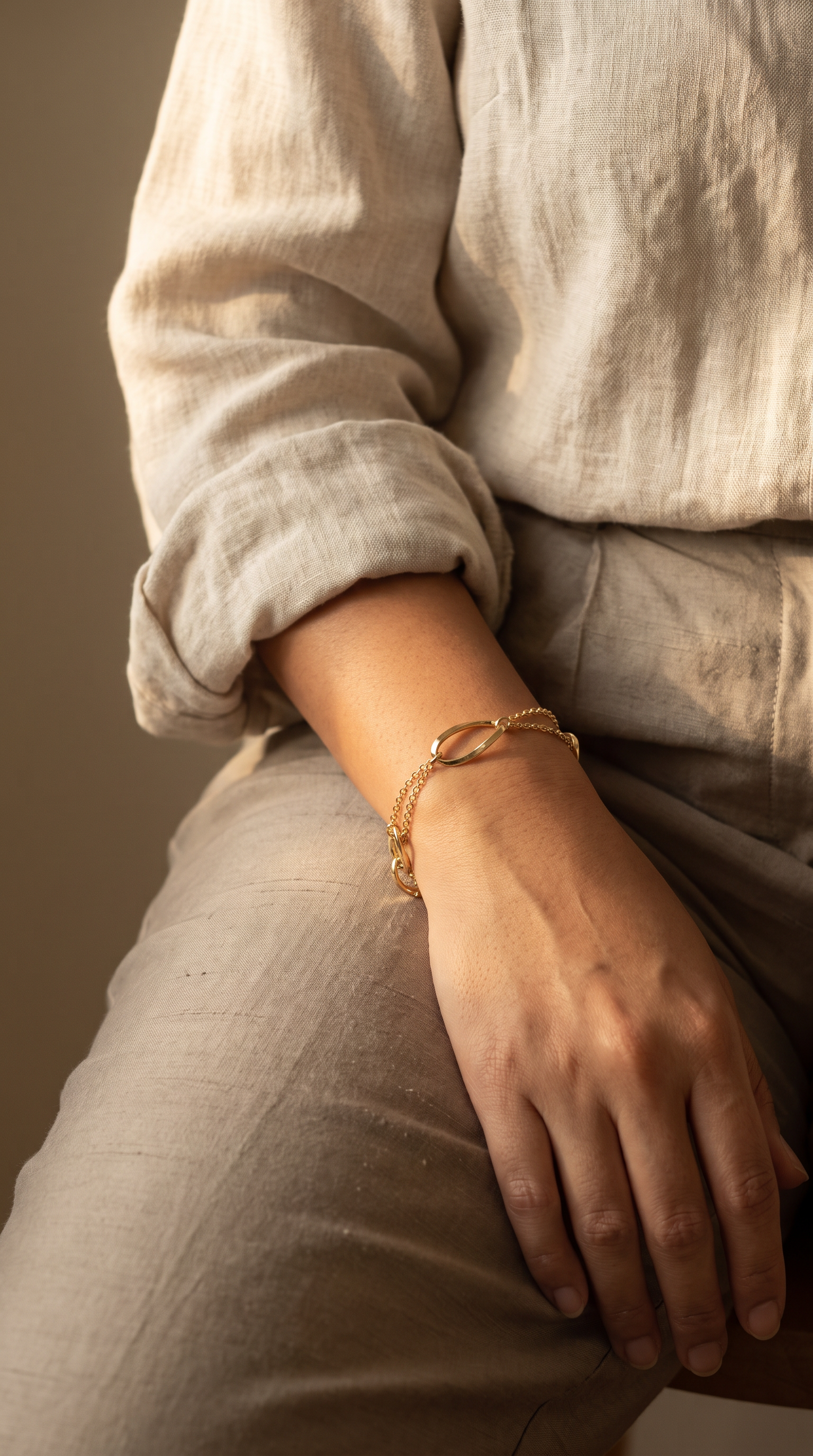 18K Yellow Gold Chain Bracelet