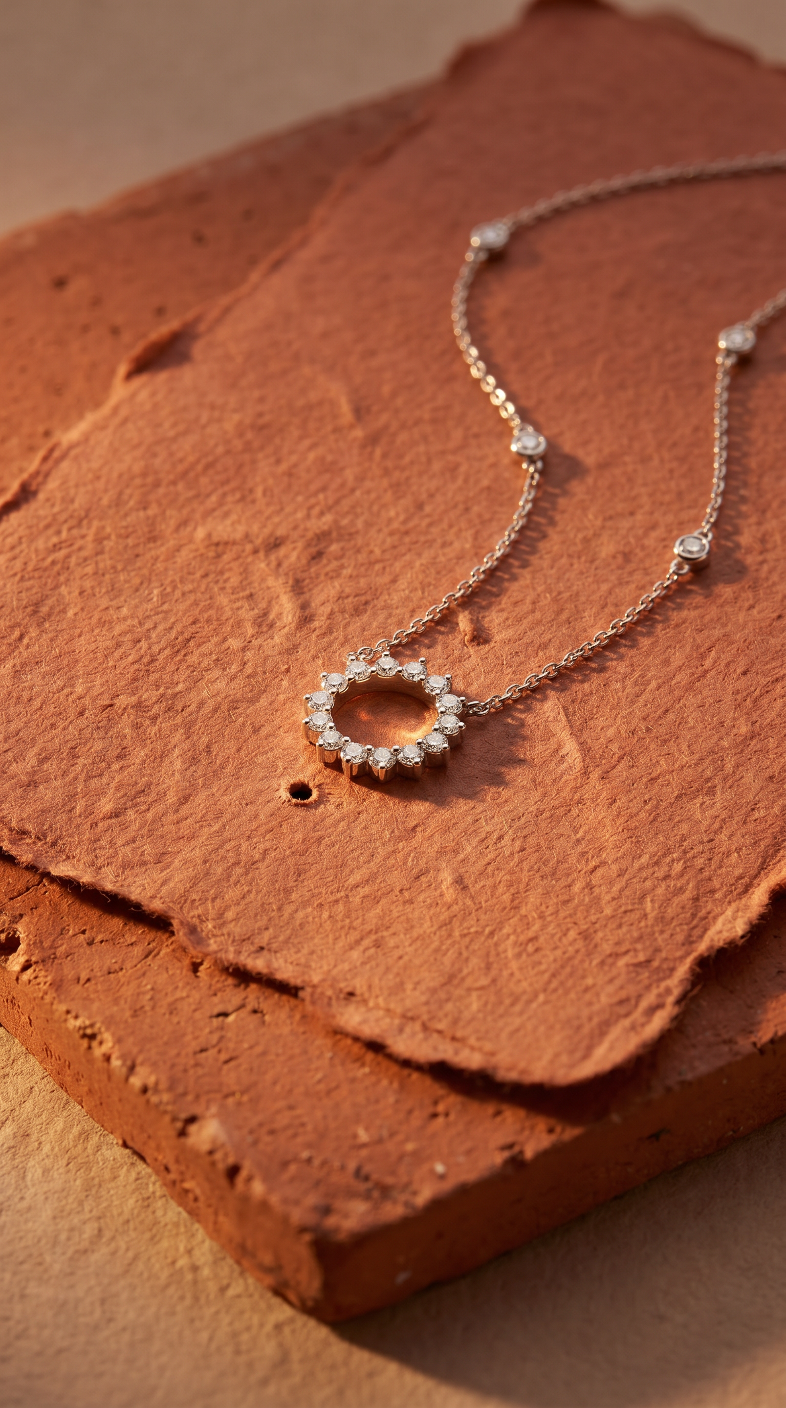 Diamond White Gold Necklace