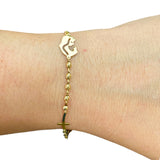 18K Yellow Gold Beads Bracelet