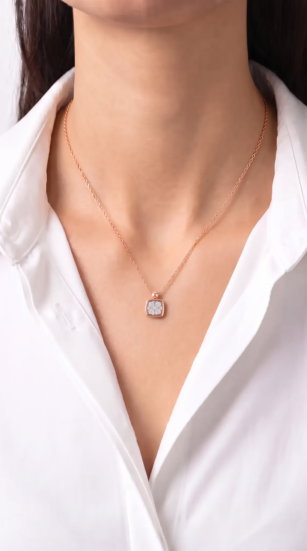 Diamond Two Tone Gold Necklace