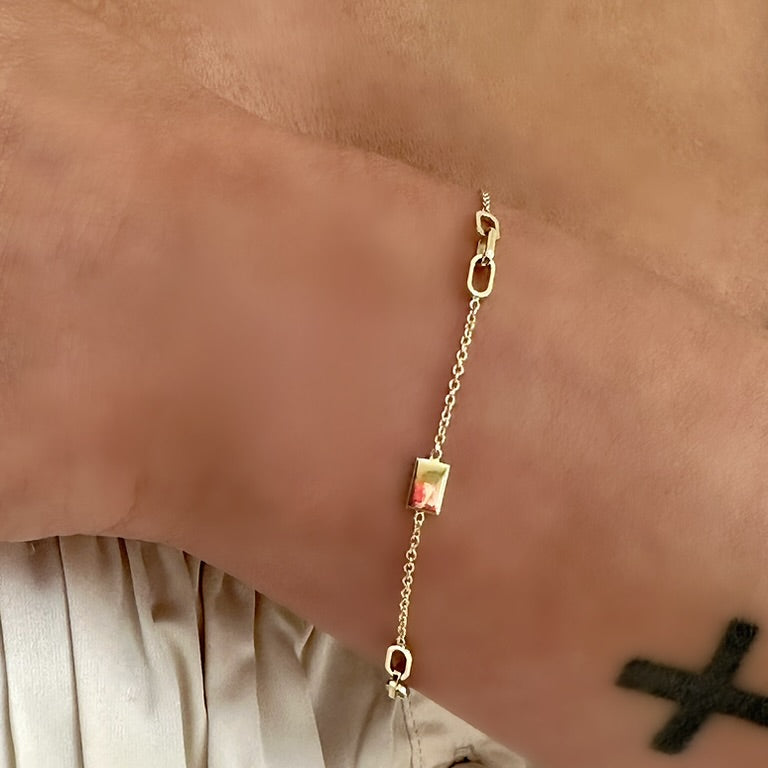 18K Gold Chain Bracelet