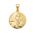 18K Yellow Gold Pendant Mary & Jesus Icon