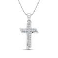 Diamond White Gold Cross Necklace