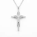 Diamond White Gold Cross Necklace