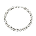 Men 18K White Gold Chain Bracelet