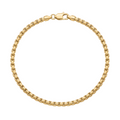 18K Yellow Gold Men's Box Chain Bracelet