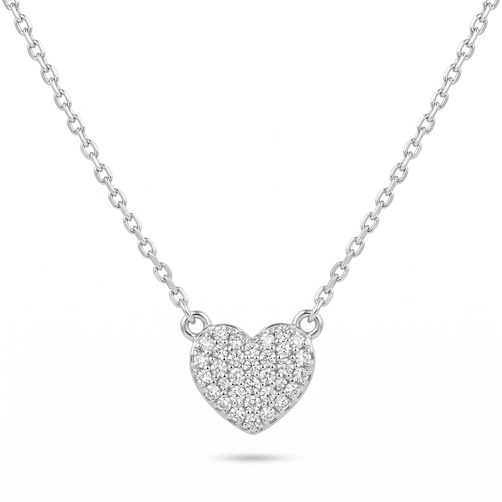 Diamond White Gold Heart Necklace