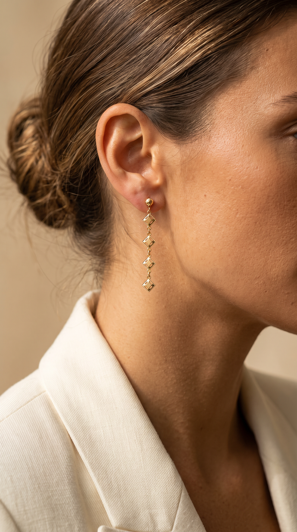 18K Yellow Gold Dangle Earrings