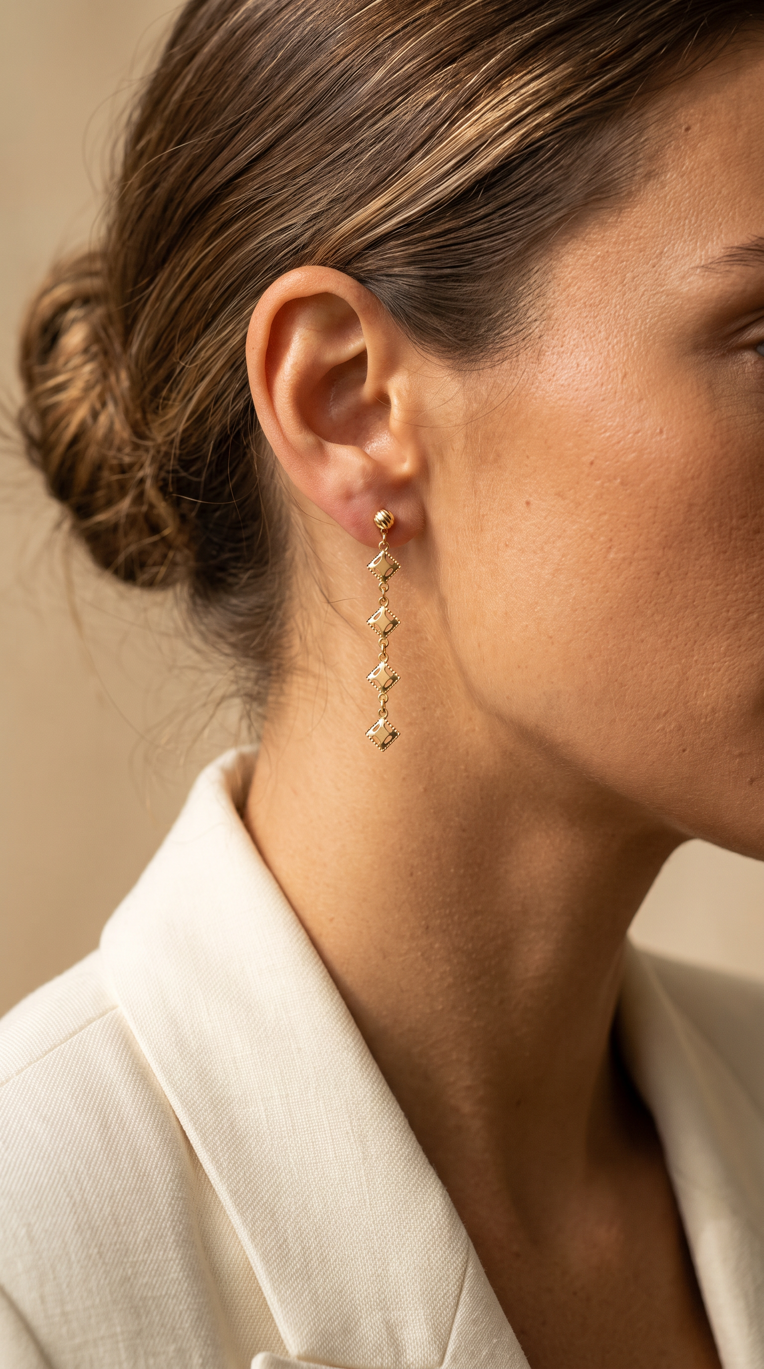 18K Yellow Gold Dangle Earrings