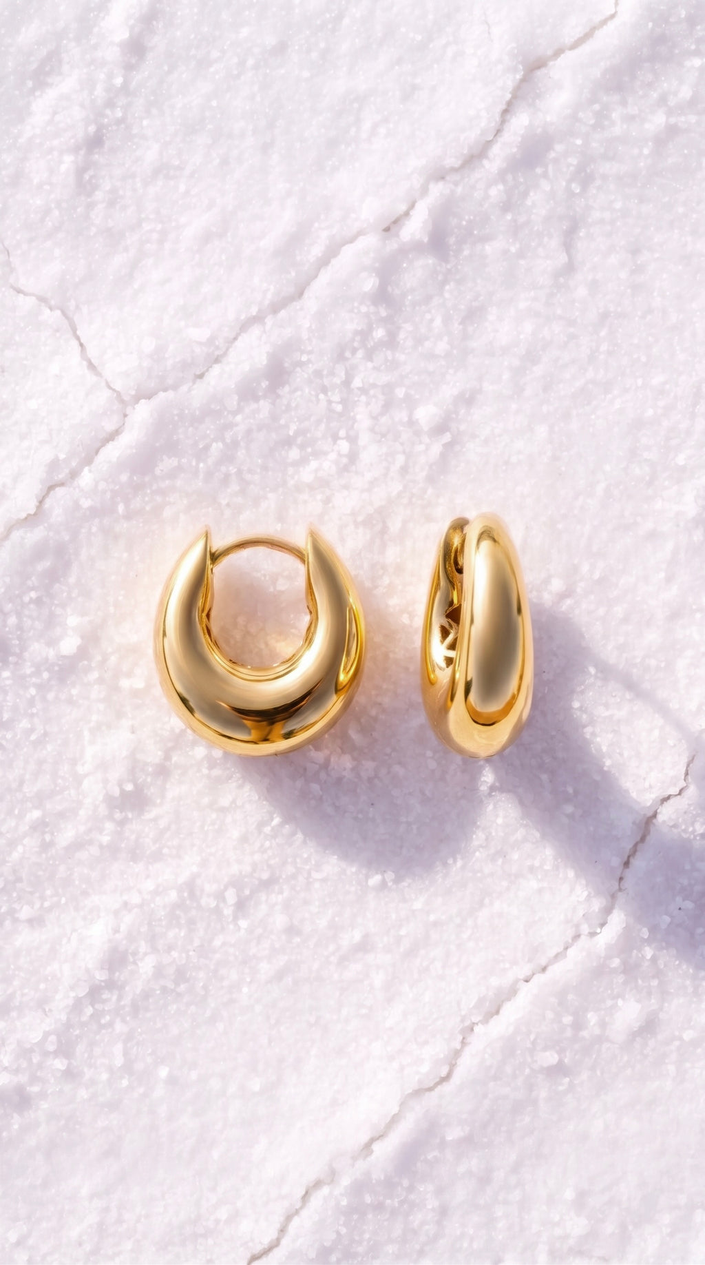 18K Yellow Gold Circle Hoop Earring