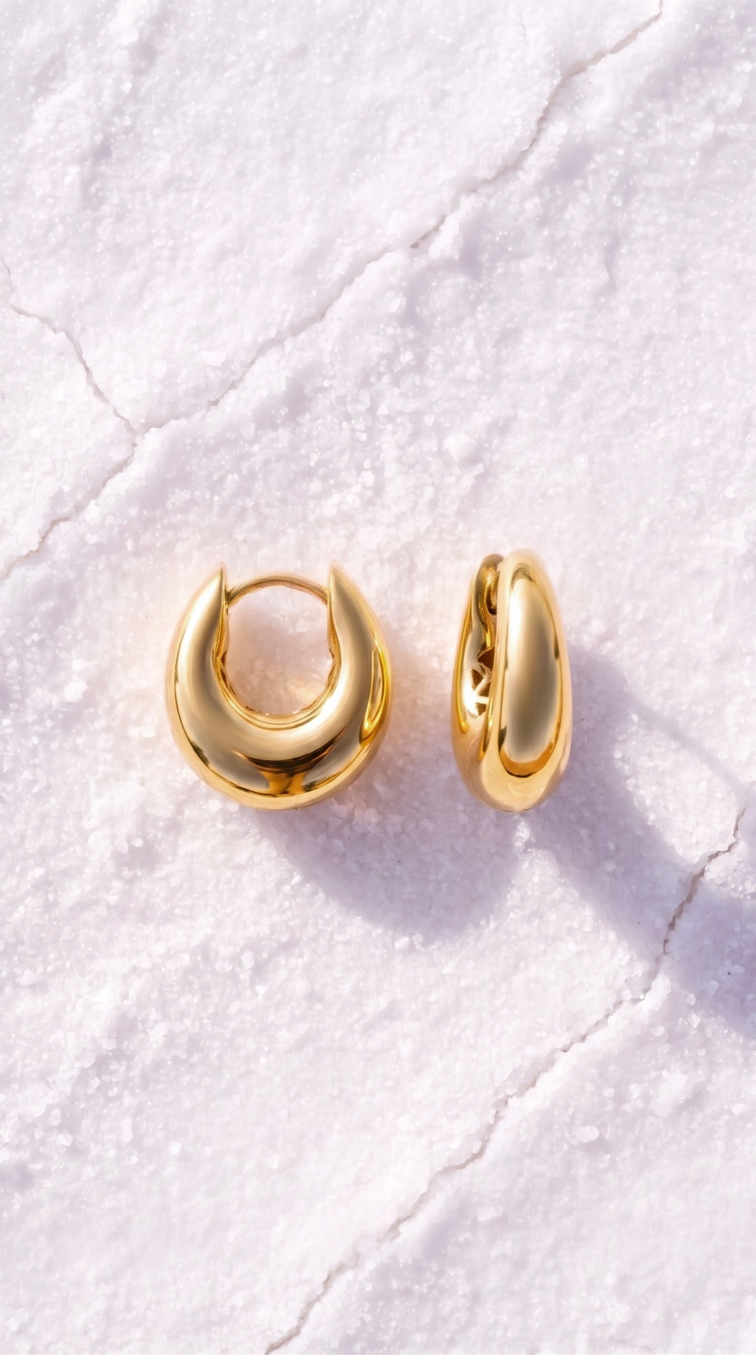 18K Yellow Gold Circle Hoop Earring