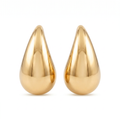 18K Yellow Gold Teardrop Stud Earring