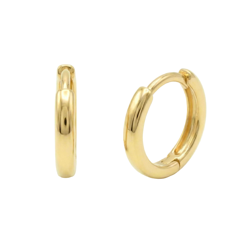 18K Yellow Gold Hoop Earrings