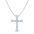 Diamond White Gold Cross Necklace