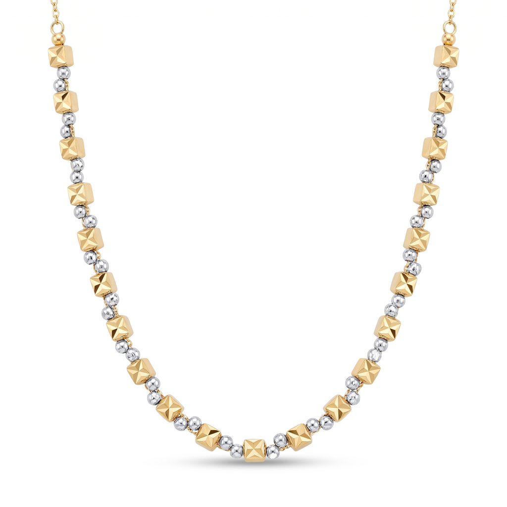 18K Two Tone Gold Necklace
