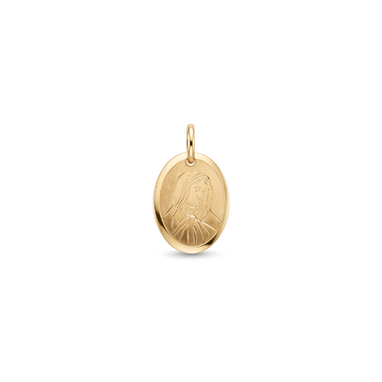 18K Yellow Gold St. Mary Icon Pendant