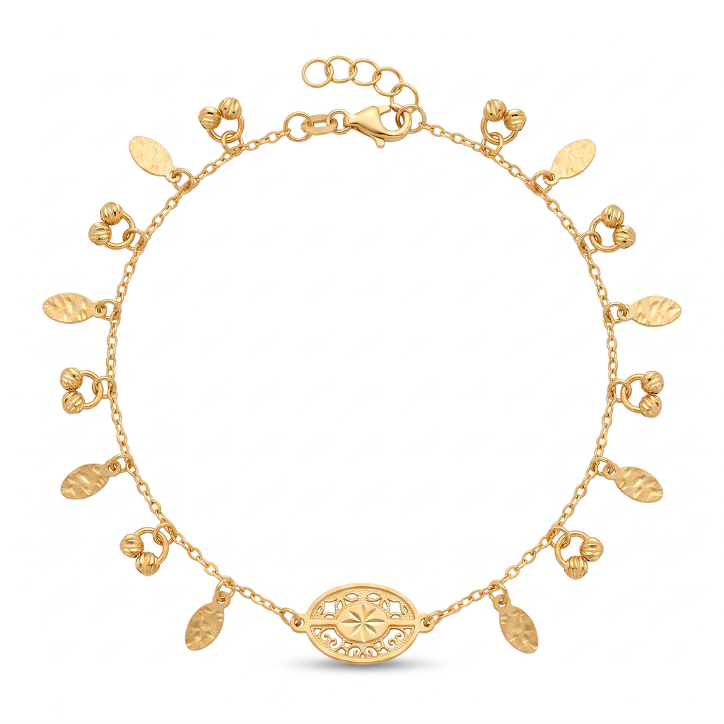 18K Yellow Gold Chain Bracelet