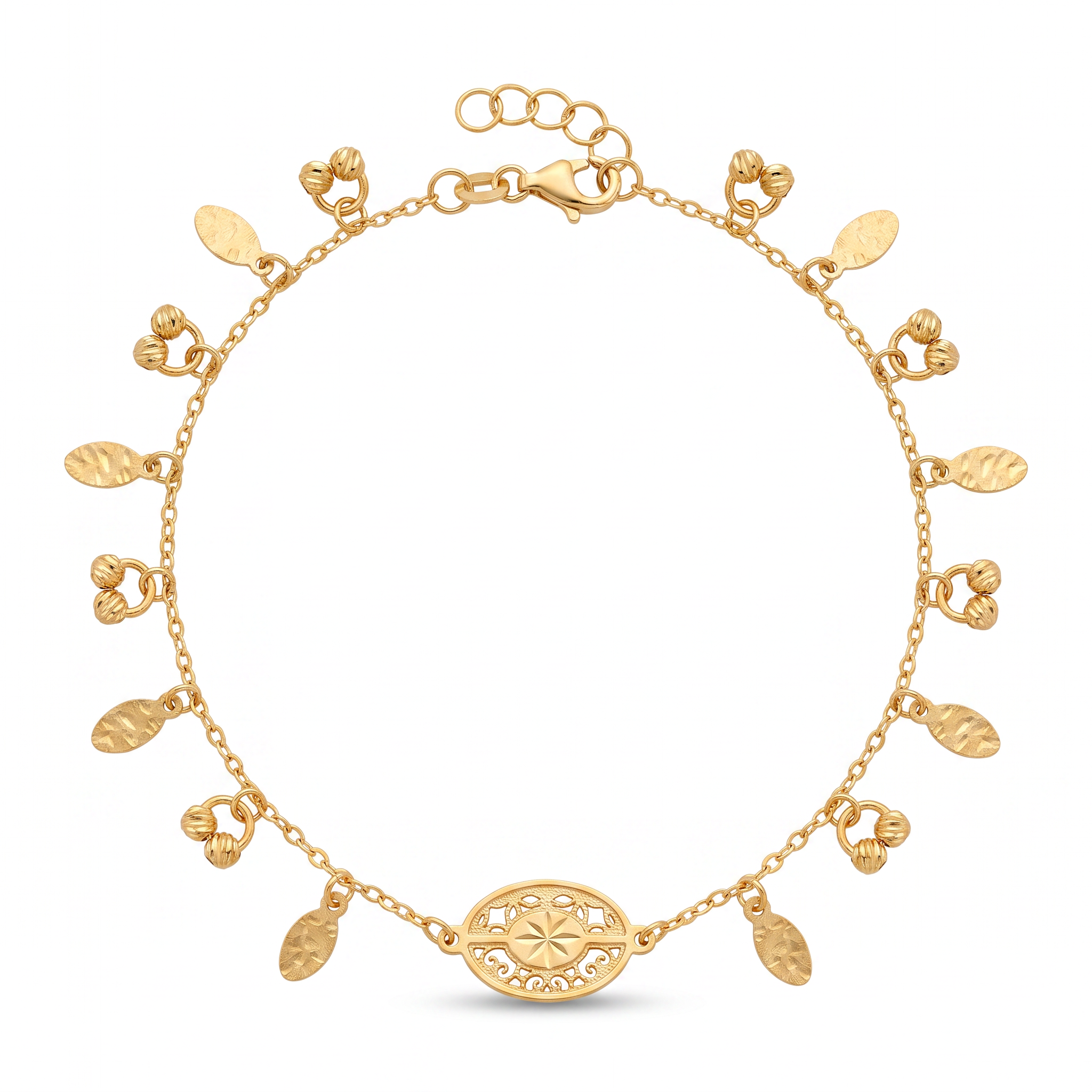 18K Yellow Gold Chain Bracelet