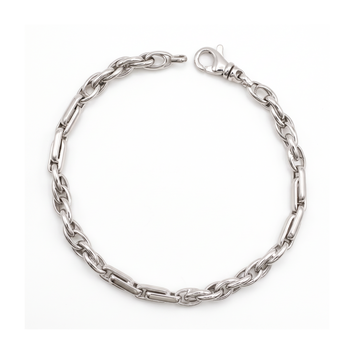 18K White Gold Chain Bracelet