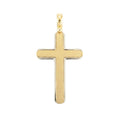 18K Two Tone Gold Cross Pendant