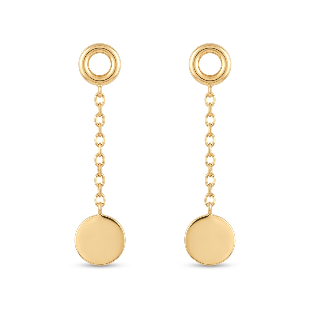 18K Yellow Gold Dangle Earrings