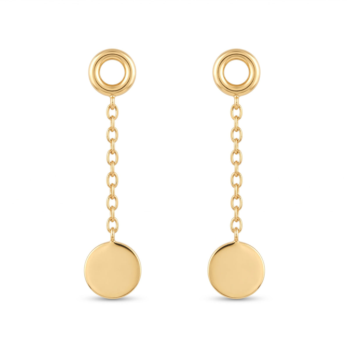 18K Yellow Gold Dangle Earrings