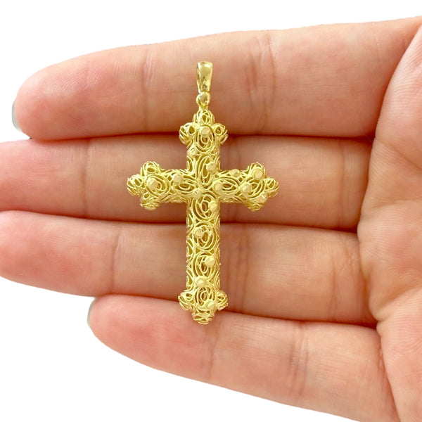 18k Gold Cross Pendant