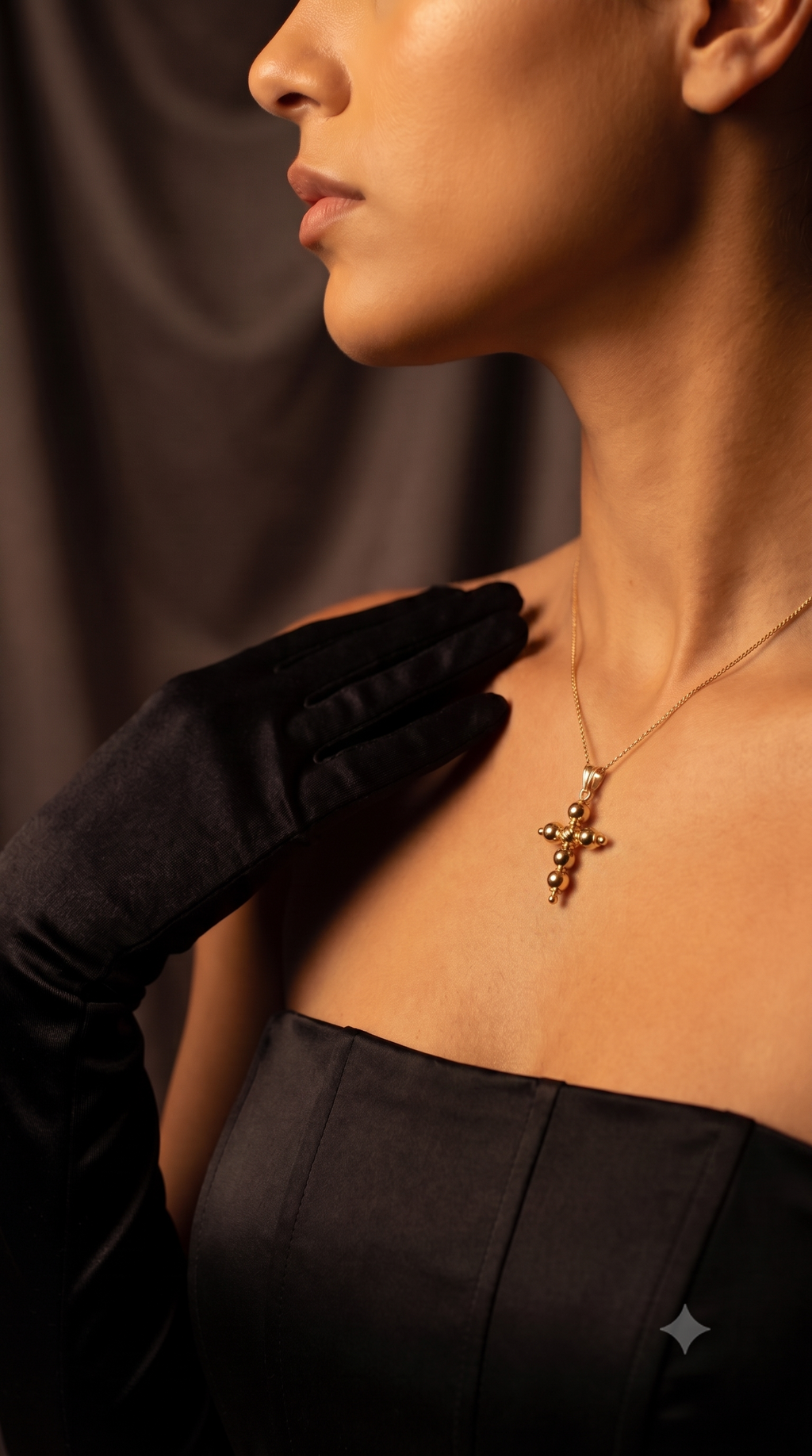 18K Yellow Gold Cross Pendant