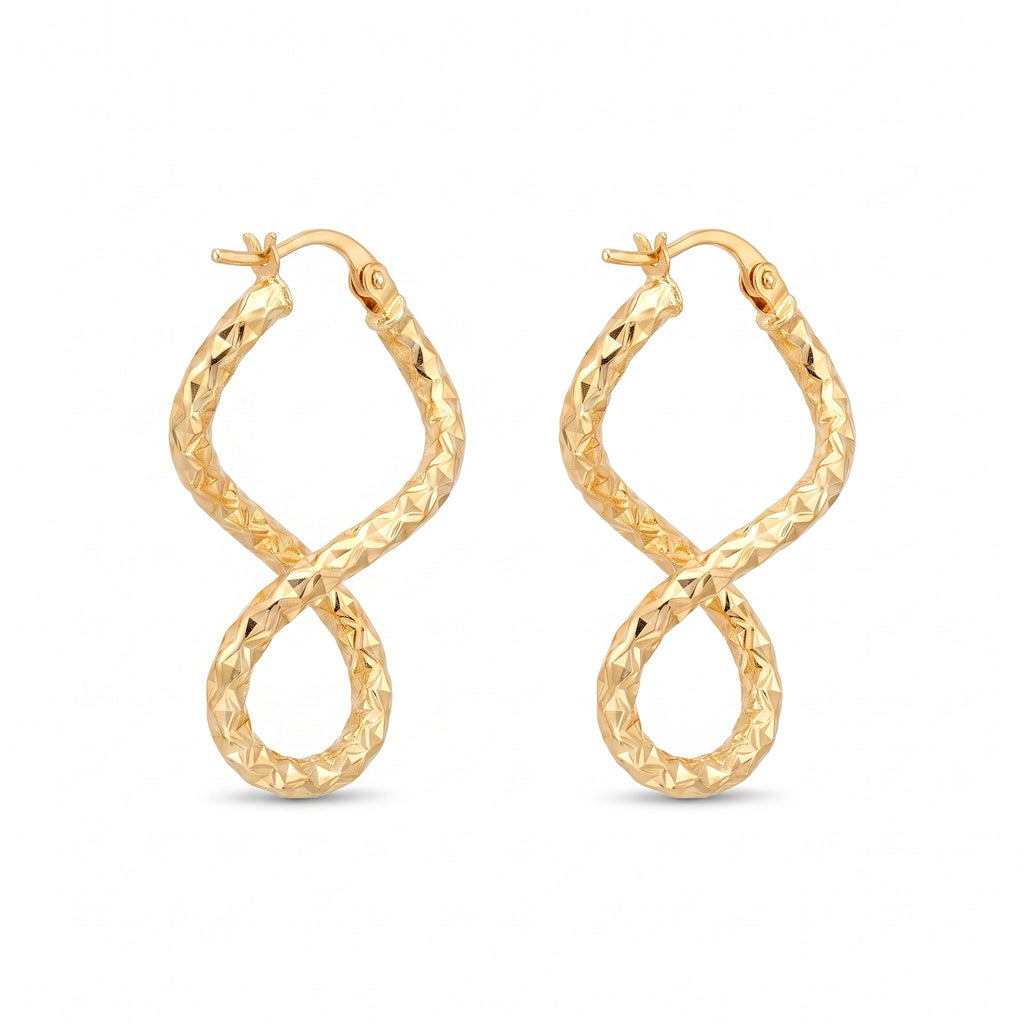 18K Yellow Gold Hoop Earrings