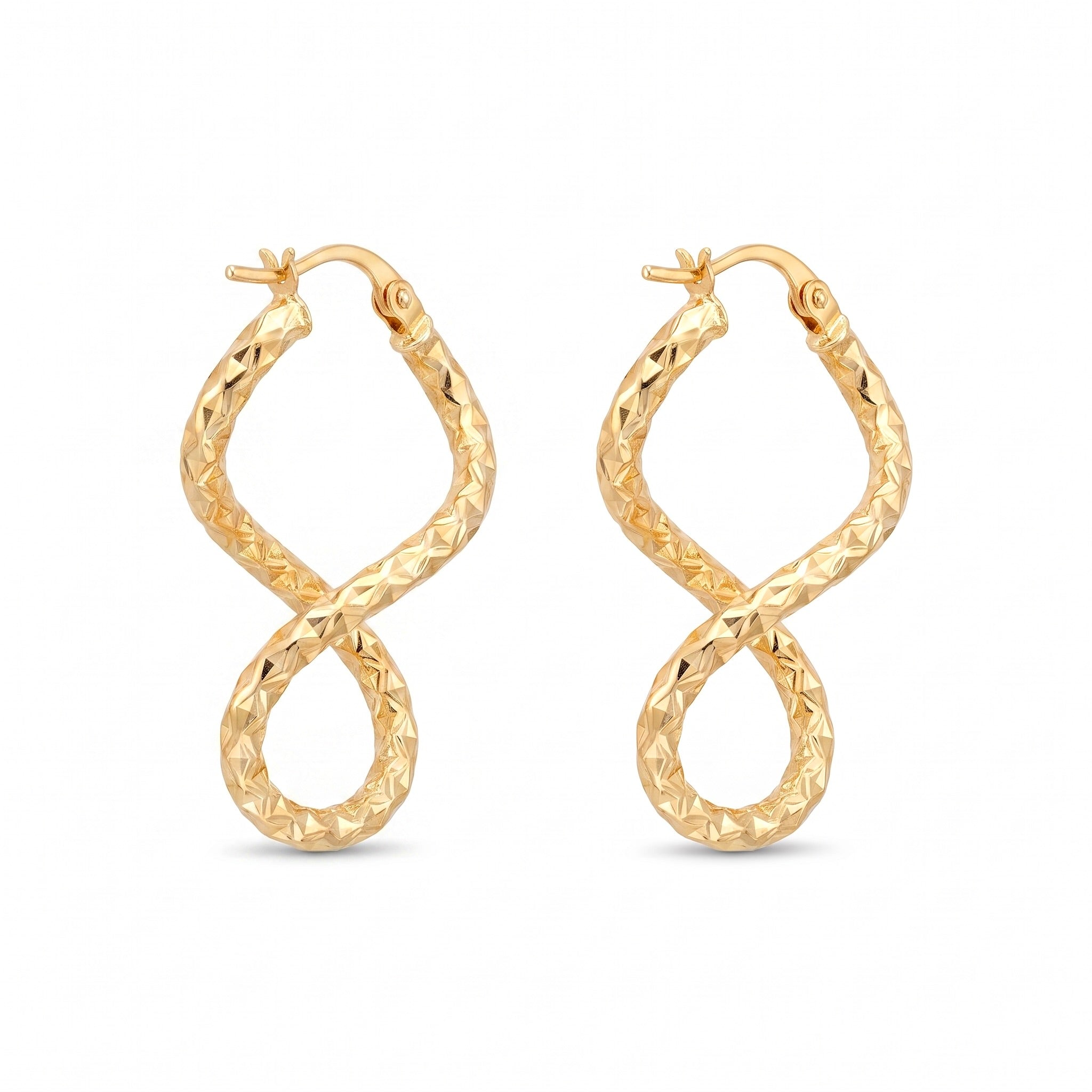 18K Yellow Gold Hoop Earrings