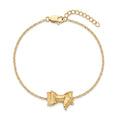 18K Yellow Gold Bow Chain Bracelet