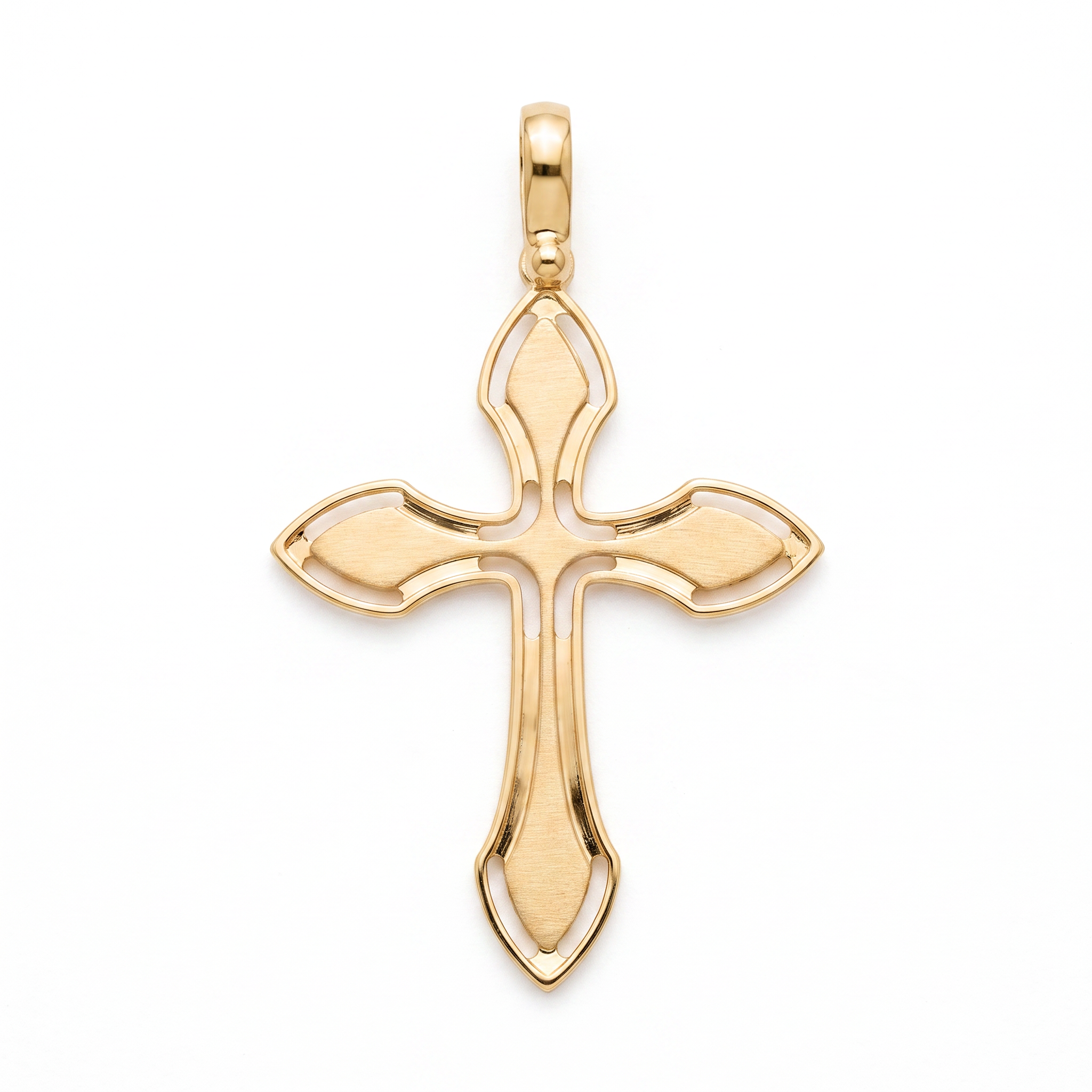 18K Yellow Gold Cross Pendant