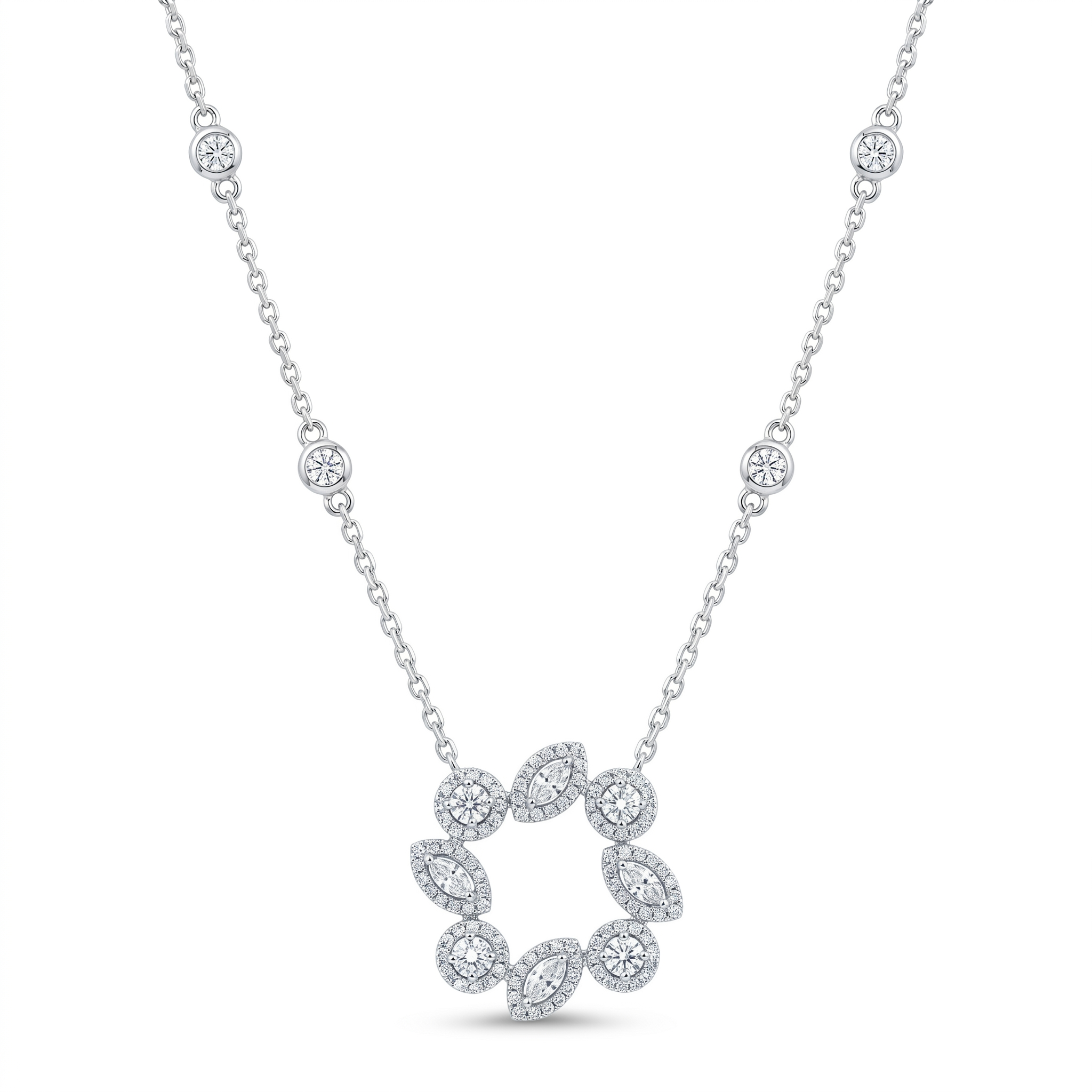 Diamond White Gold Necklace