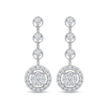Diamond White Gold Drop Earrings