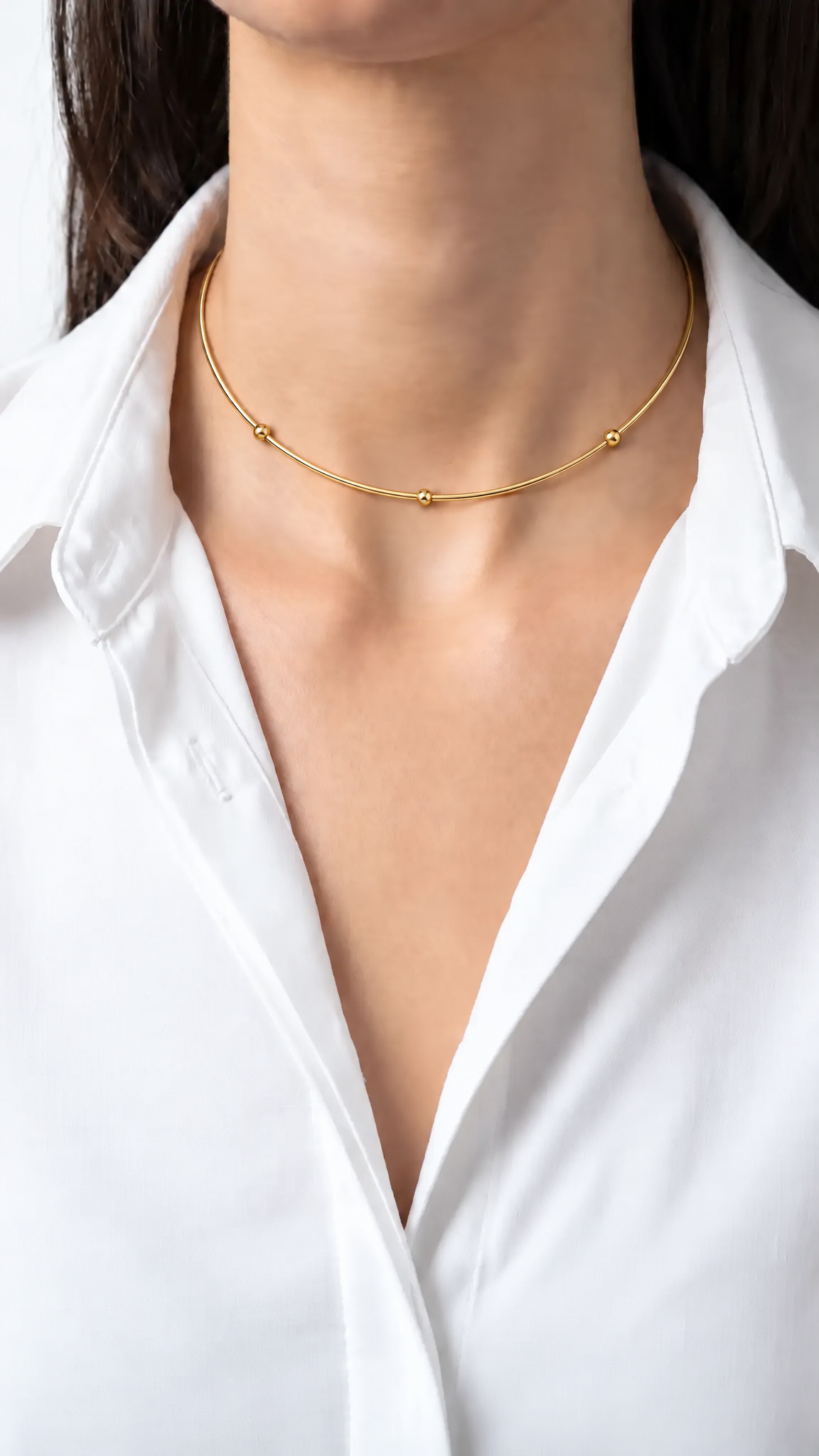 18K Gold Choker Necklace