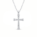 Diamond White Gold Cross Necklace