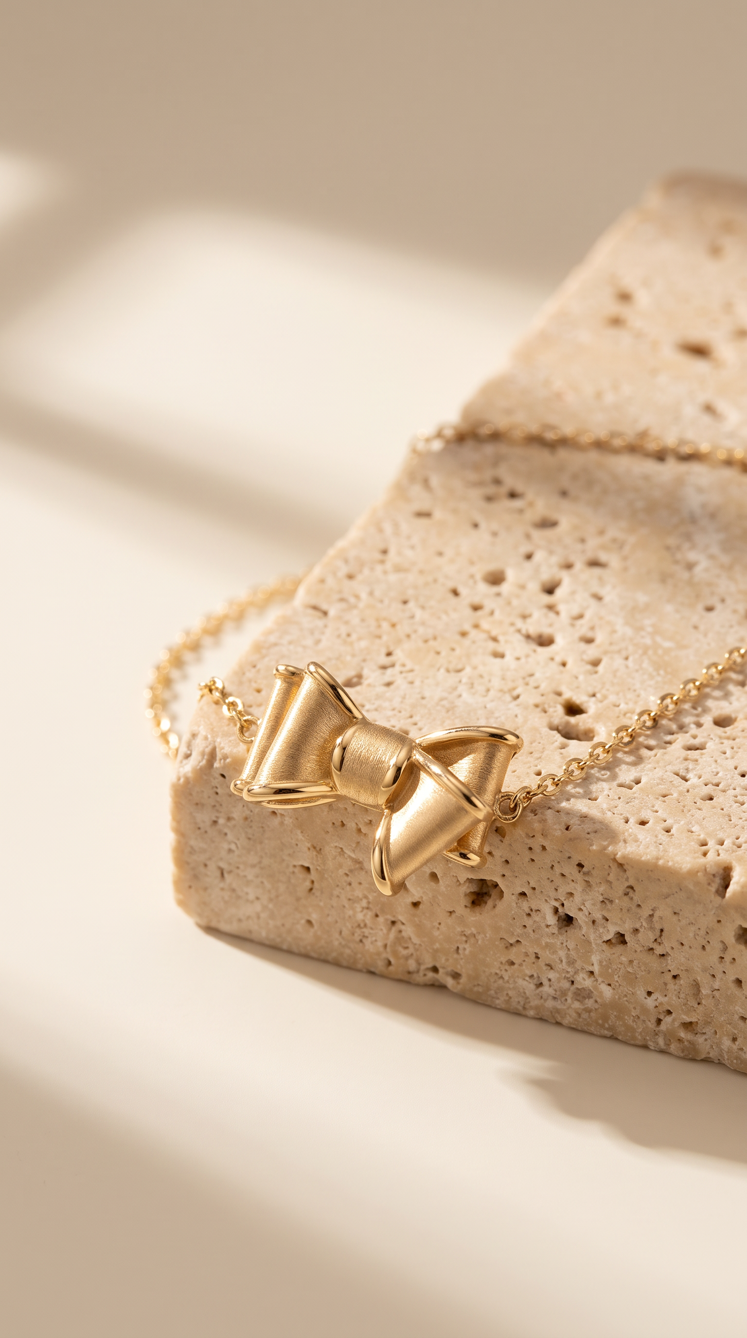 18K Yellow Gold Bow Chain Bracelet