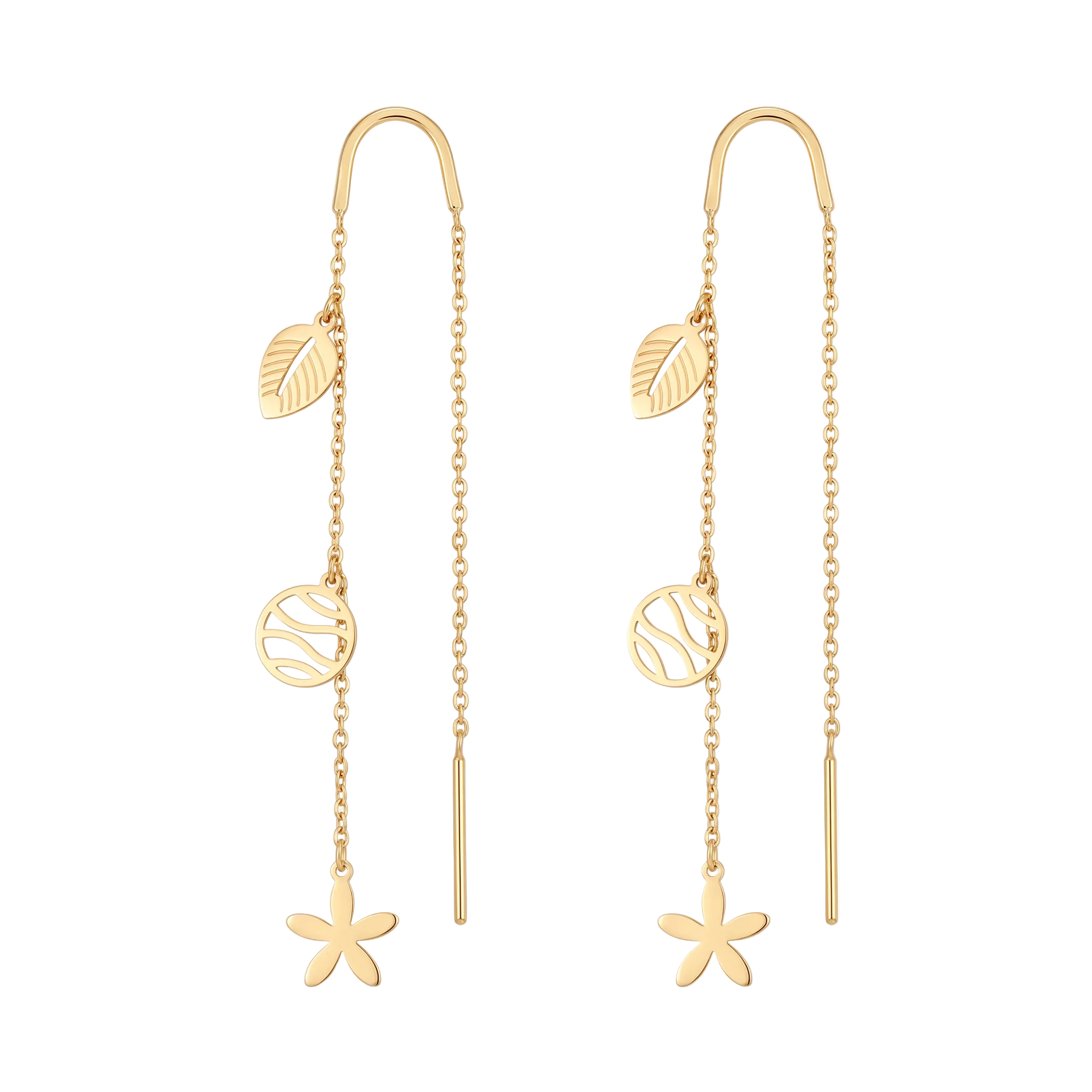 18K Yellow Gold Dangle Earrings