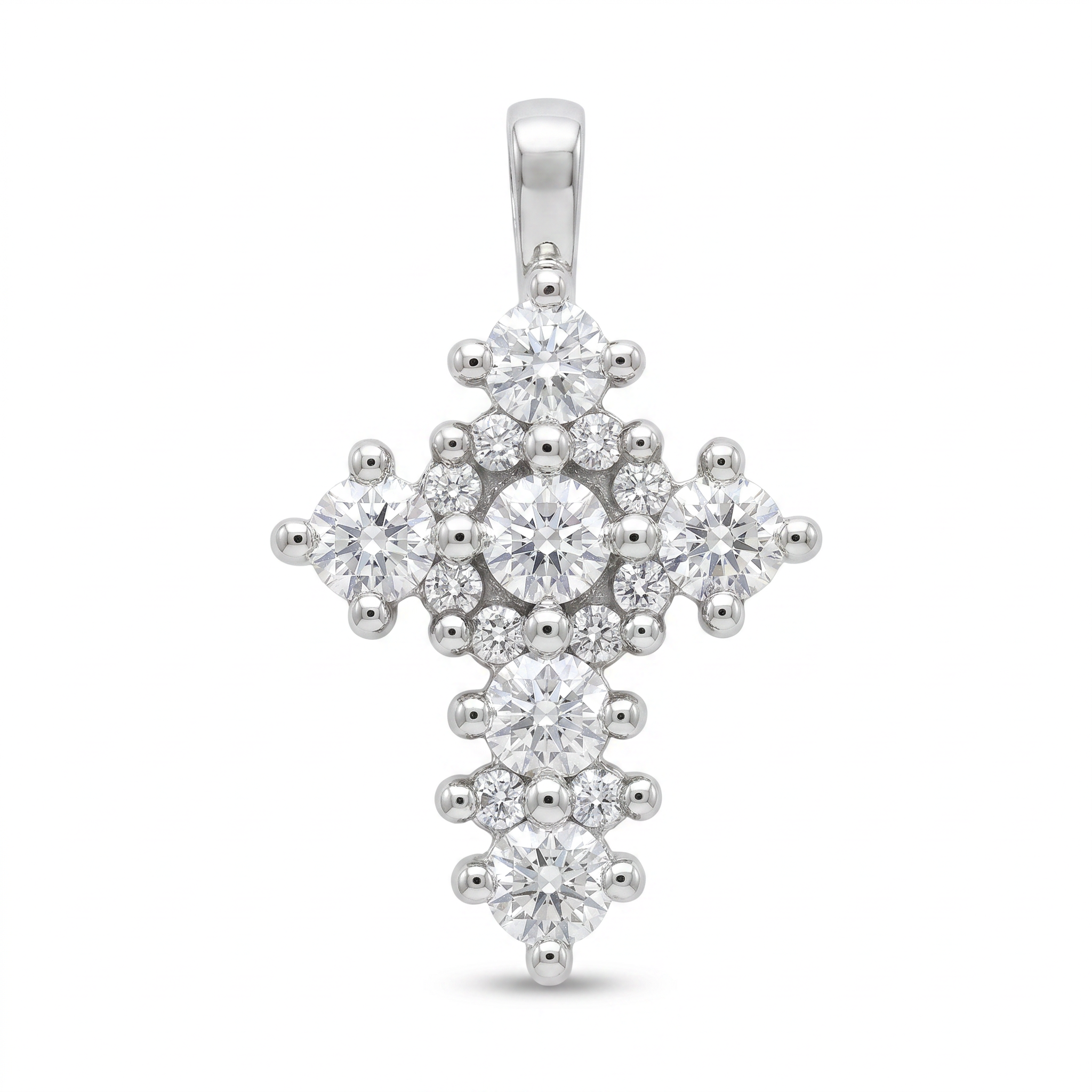 Diamond White Gold Cross Pendant