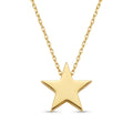 18K Yellow Gold Star Chain Necklace