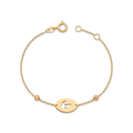 18K Two Tone Gold Baby Bracelet