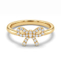 Diamond Yellow Gold Bow Ring